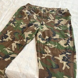 Vintage Ranger Camo Cargo‎ Pants cuff wear size xl